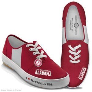 The U of A "I Love The Crimson Tide" Red Canvas Shoes Sz 10 NIB